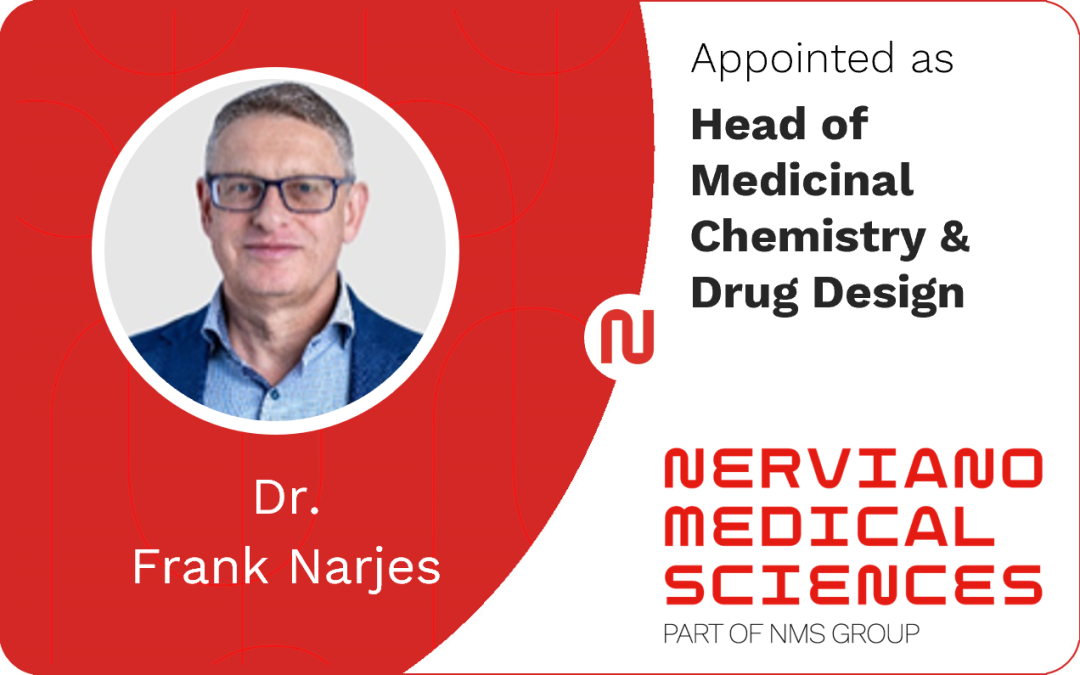 Dr. Frank Narjes Appointed as Head of Medicinal Chemistry and Drug Design, Elevating Innovation at Nerviano Medical Sciences Srl