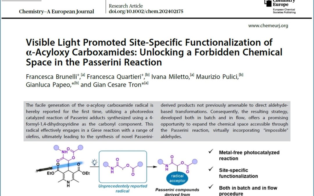 Nerviano Medical Sciences announces publication of a research paper in “Chemistry – A European Journal”